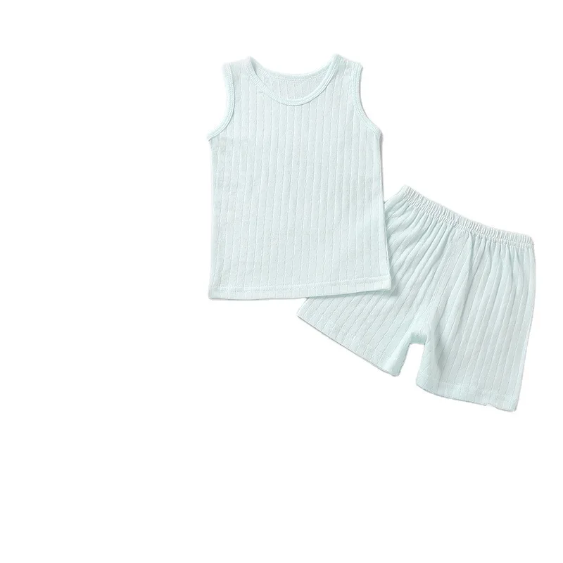

Cheap baby newborn girl boys' clothing summer 100% cotton shorts vest set