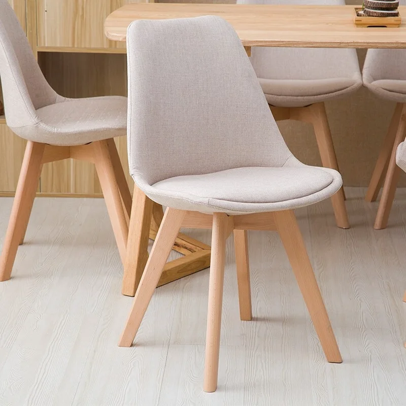 
Factory supply home funiture wooden leg fabric leisure chair 