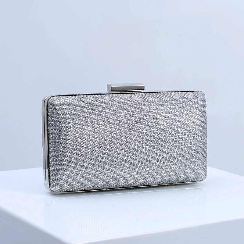 

China manufacturer custom elegant bling silver evening bag clutch, Black/silver/golden/purple/blue/champagne/oem