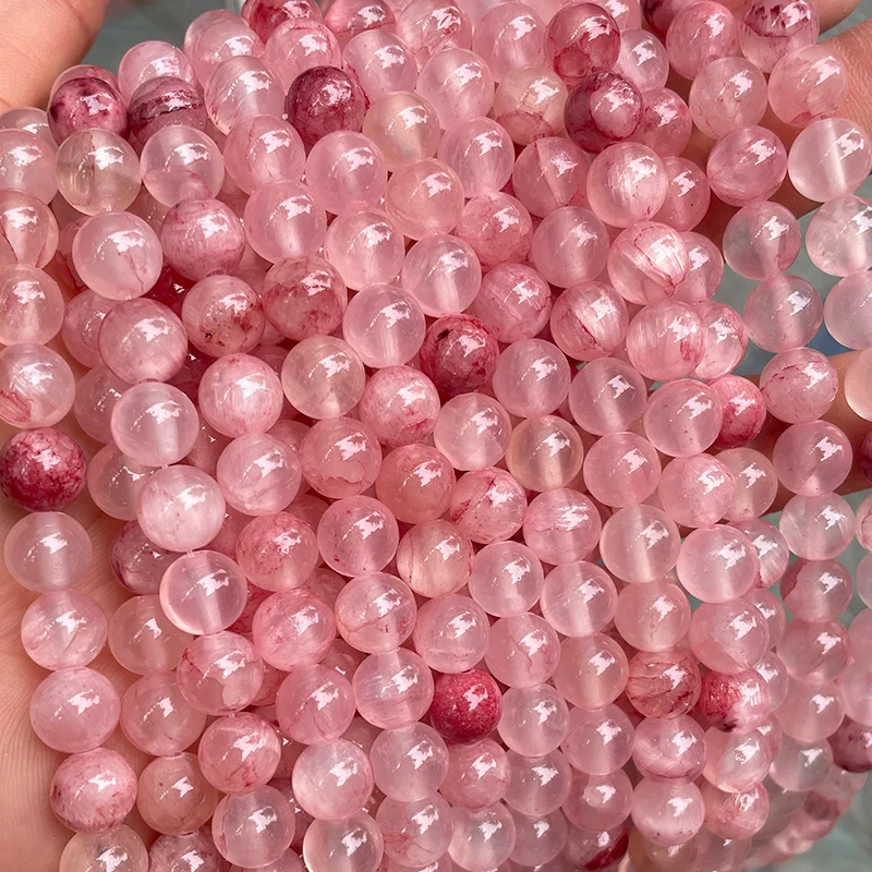 

Wholesale Gemstone Beads Round Smooth Natural Red Persian Chalcedony Loose Beads For Jewelry Making