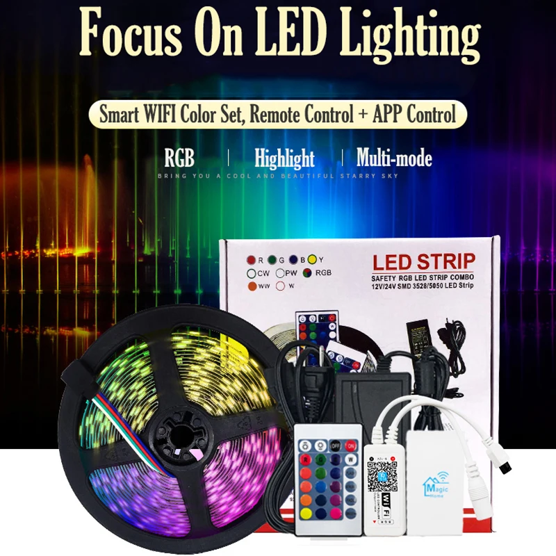 Neon Alexa Tuya APP Smart Wifi Control  rope lamp RGB IP65 Flexible Waterproof LED Strip Light SMD 5050 Led Strip Lights
