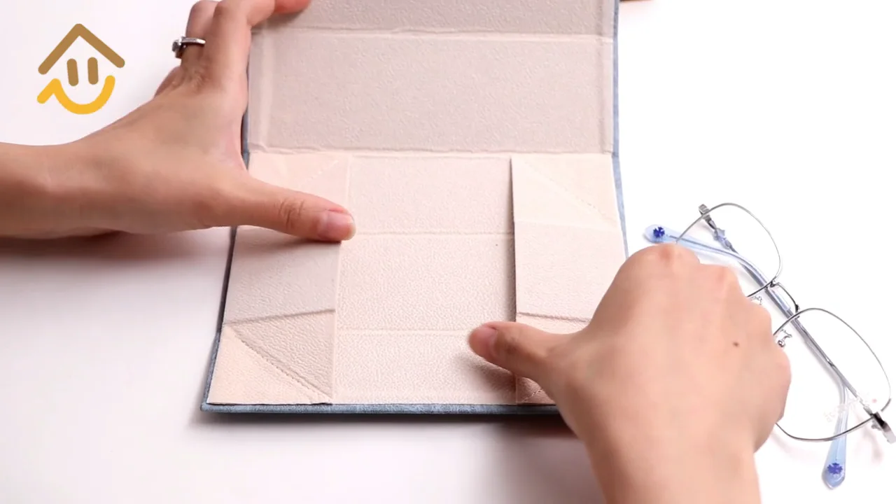 Factory Custom Square Foldable Kraft Paper Handmade Glasses Case For