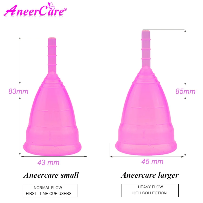 Lady Soft Menstrual Cup Feminine Hygiene Vagina Care Silicone 100% ...