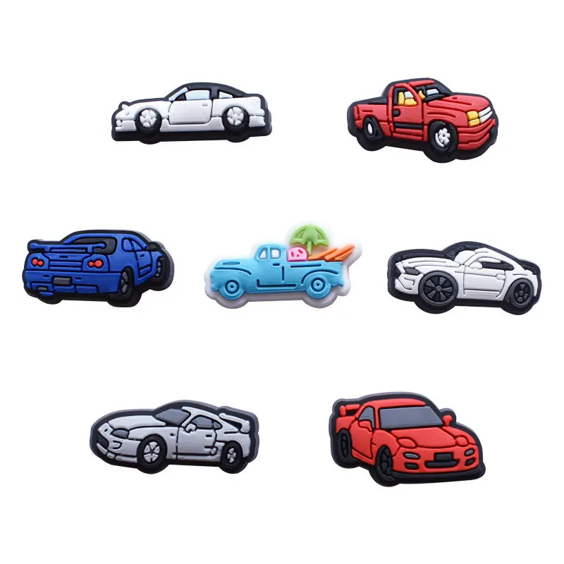 

Hot sell Super Wings Cartoon car characters shoe croc charms Slayer Demon clog PVC hot sales amazon styles wholesale, As picture