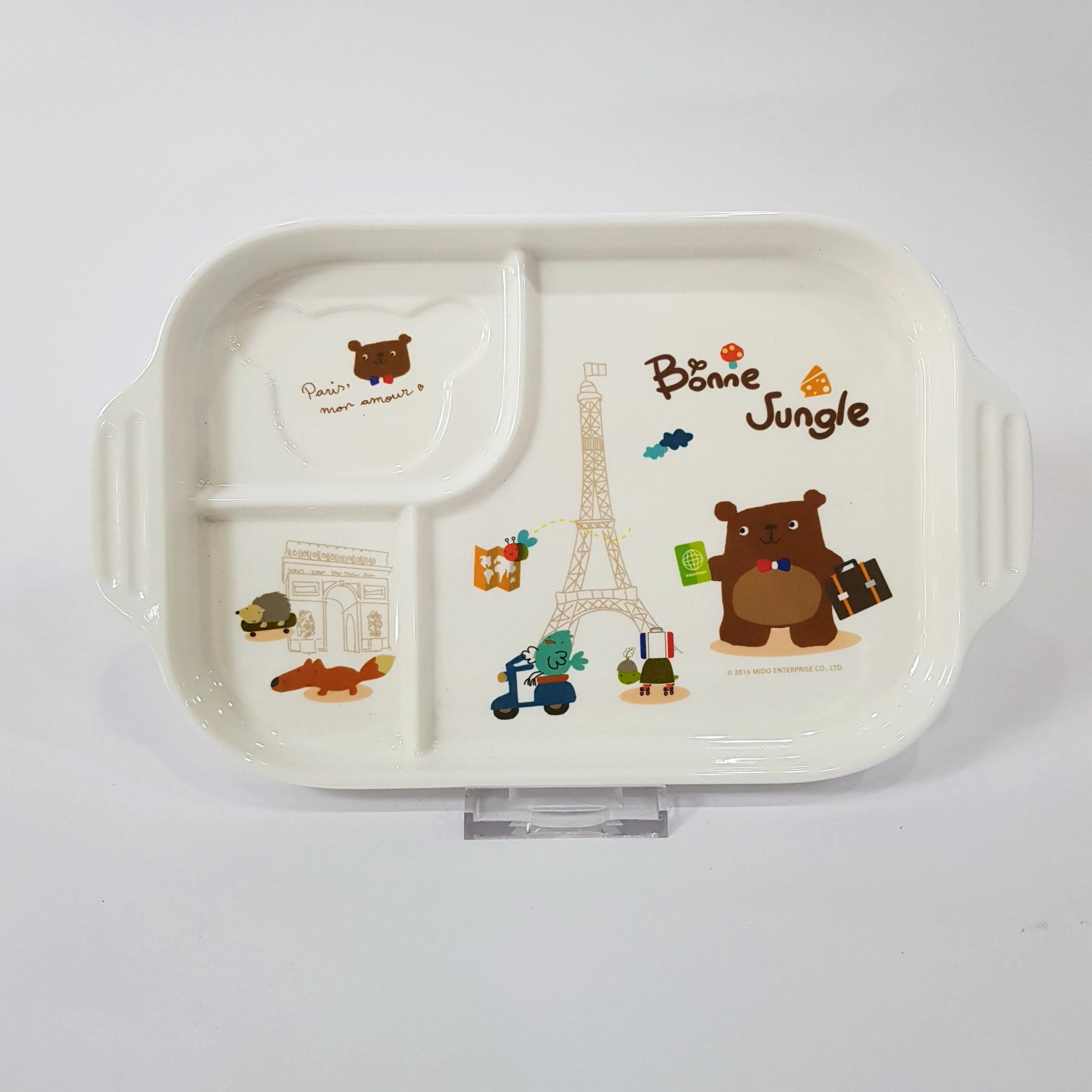 

OEM food grade safty 11 inch rectangle devided plate buffet plate melamine, Customized color acceptable