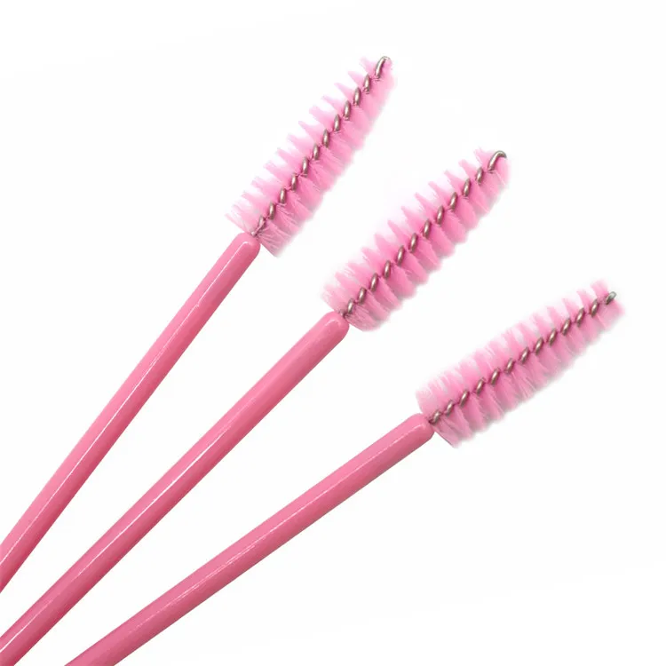 

Pink Handle Mascara Wand Eyelash Extension Brush Plastic Lash Wand Professional Eyelash Mascara Brushes, Black,pink,white.etc