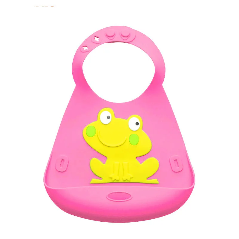 

Custom Printed Logo Washable 3D Silicone Bandana Baby Drool Bib With Large Food Pocket