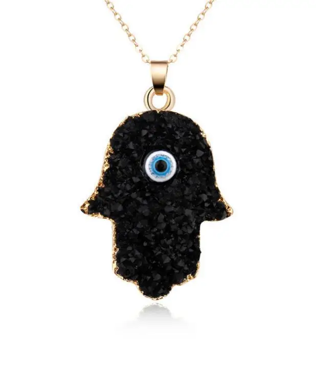 

Fashion stylish color Turkish Devil's Eye necklace with simple resin eyes pendant necklace
