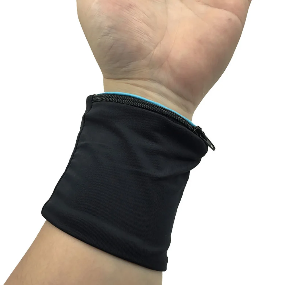 

Sport Wristband Zipper Wrist Wallet Pouch Bag Running Travel Gym Cycling Wrist Bracer Support Band Elastic Bandage, Customized color
