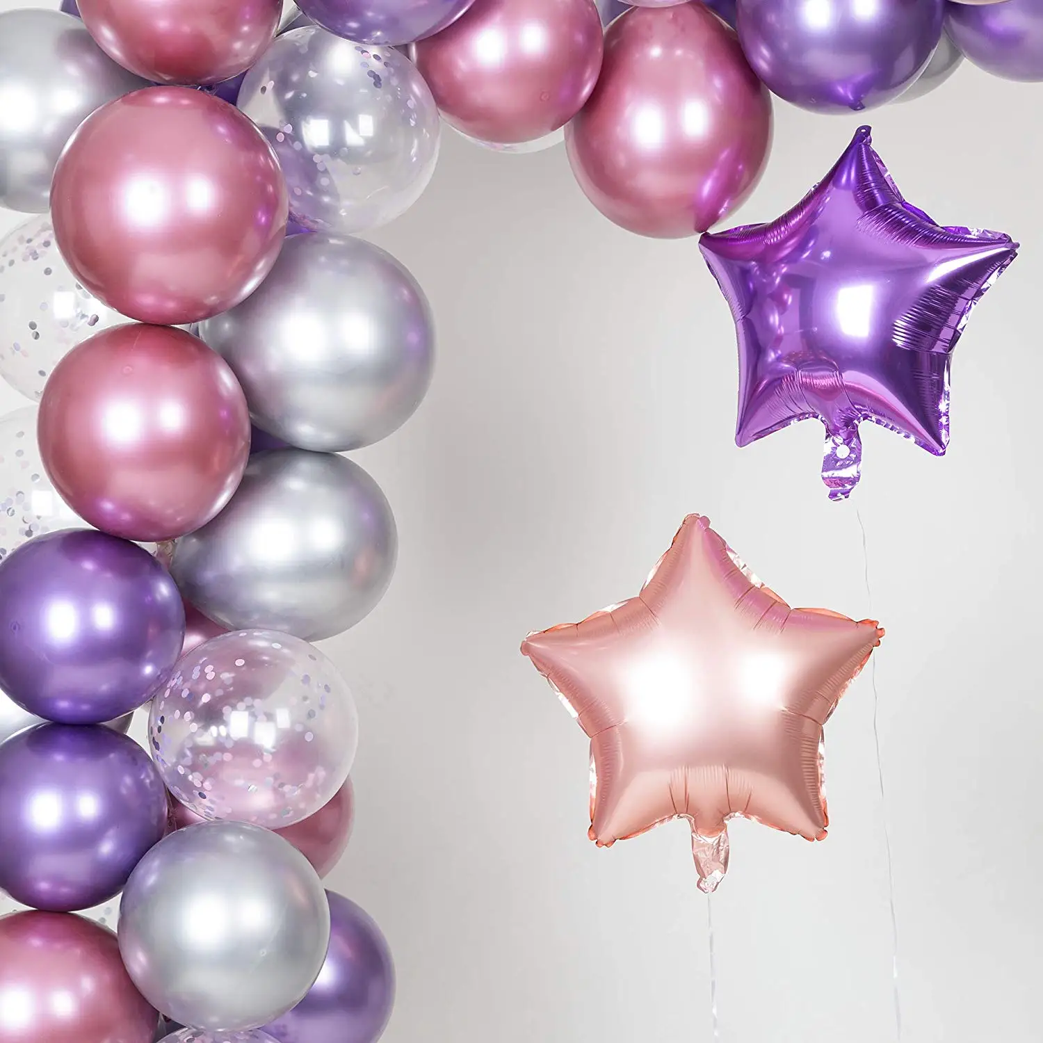 Фиолетово розовые шары. Розовые и сиреневые шары. Фиолетовые шары. Розовый хром шары. Гирлянда из шаров фиолетово розовая.