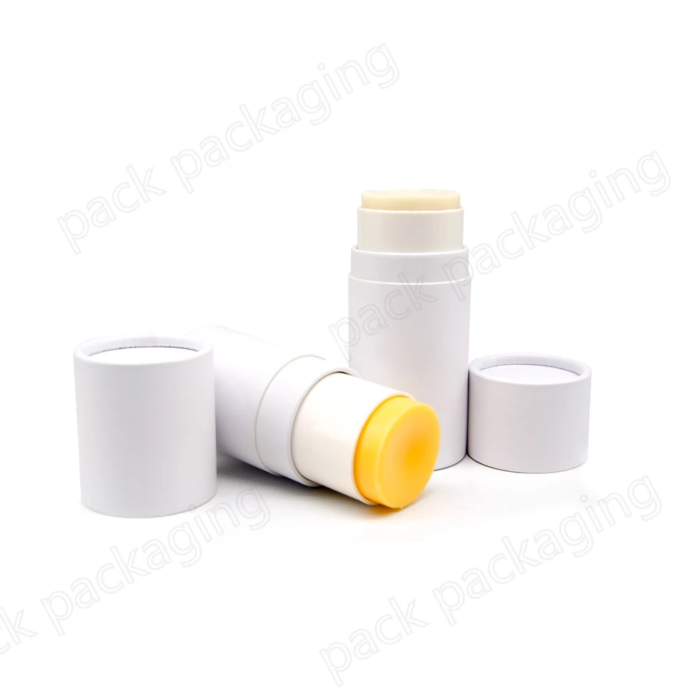 

Empty 50g Twist up paper tube packaging for body deodorant stick cardboard tube packaging