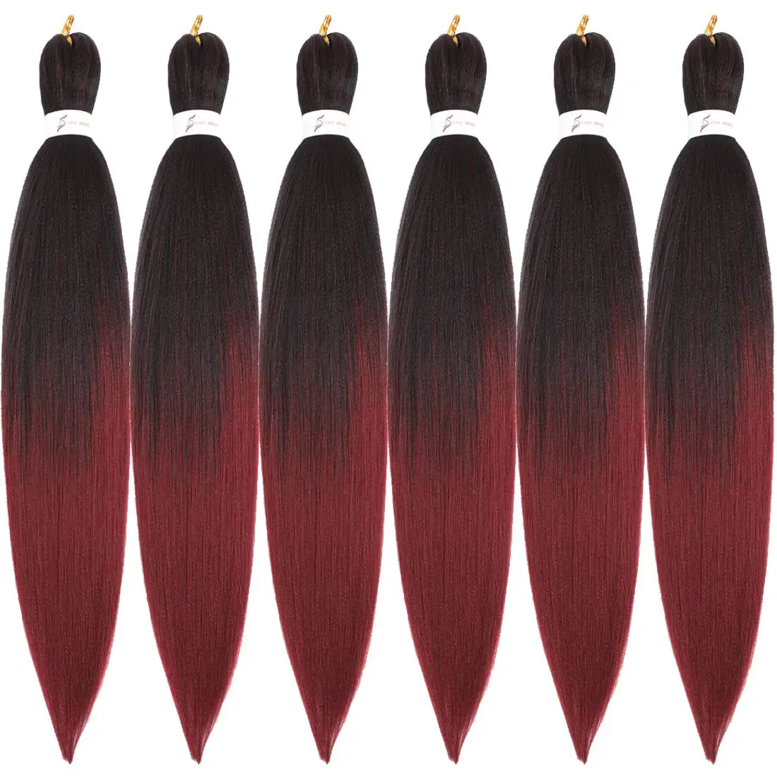 

Hot selling Synthetic ez Braids hot water setting ombre color yaki expression private label pre stretched braiding hair