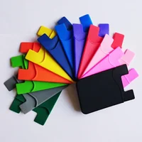 

Free Sample Silicone Credit Card Holder Business ID Bank Card Wallet for Mobile Phone