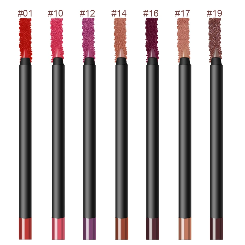 

Lipliner Vendor Bulk Creamy Lip Liners Custom Private Label Waterproof Matte Brown Lip Pencils