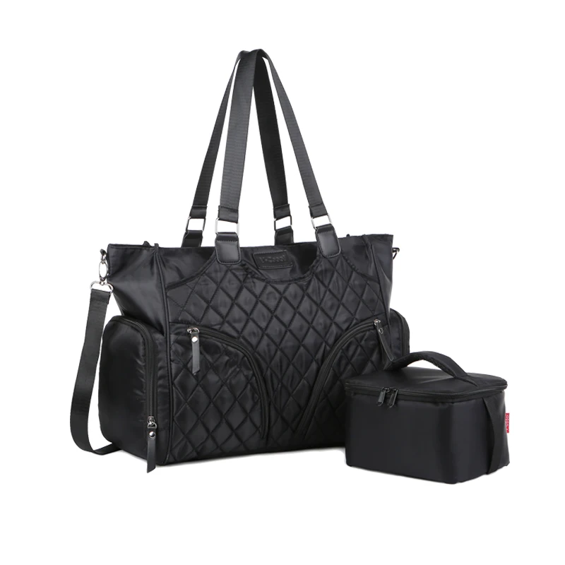 

V-Coool Diaper Tote Bag PU Leather Travel Diaper Bag Large Capacity Nappy Baby Bag for Mommy