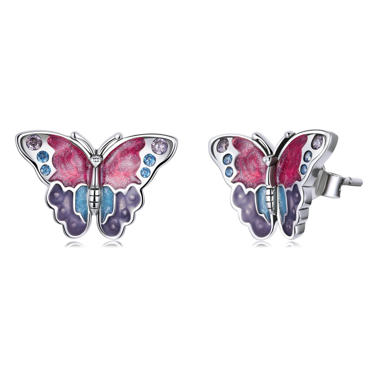 

SCE1332 Hottest genuine butterfly Jewelry 925 sterling silver vintage butterfly earrings