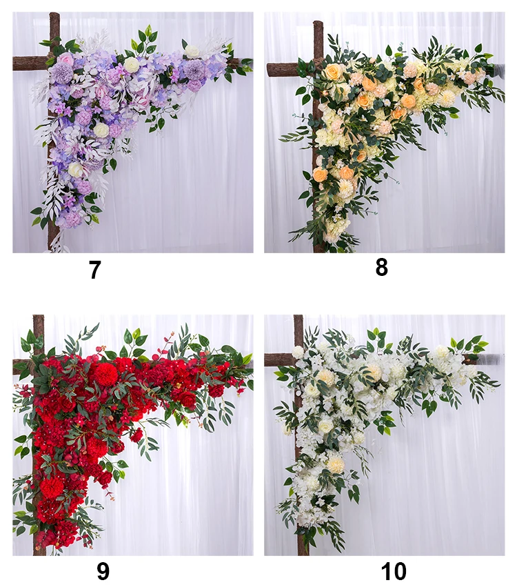 Hot Sale Aritificial Flower Rows Flower Archs Floral Design For Outdoor