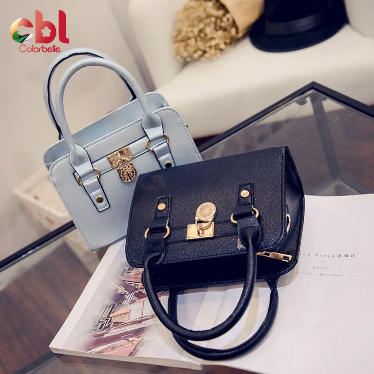 

Fashion PU leather new round lock texture handbag custom women big purses and handbag, Black,silver,brown,white,blue,pink