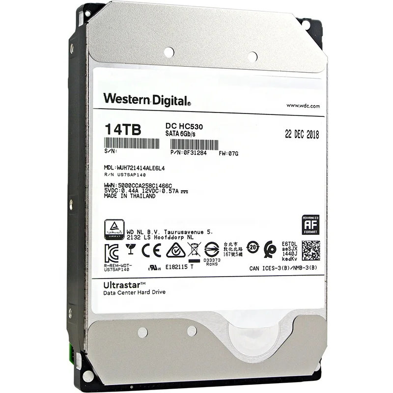 

NEW WUH721414ALE6L4 3.5" 14TB SATA 6Gb/s 7.2K RPM 512M 0F31284 512e (He14) HDD