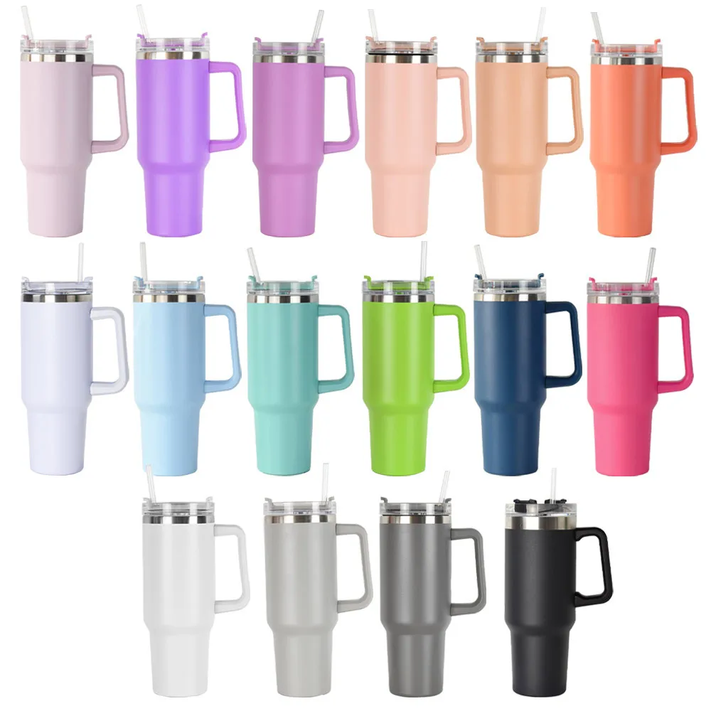 

2023 Hot Sale Customize 40oz Adventure Quencher Tumbler Double Wall Stainless Steel Vacuum Insulated Travel Mug With Handle