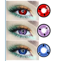 

Realkoko OEM Yearly Sharingan Animei Halloween Cheap Cosplay Colored Contact Lenses Crazy Contact Lenses for Cosplay