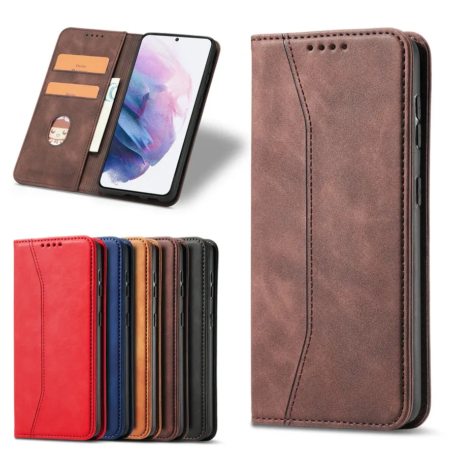 

New Arrivals M31s Phone Case Magnetic Wallet Book Design for Samsung Galaxy M31 Case Kickstand Vegan Mobile Phone Case M31 Cover, Black brown red blue coffee