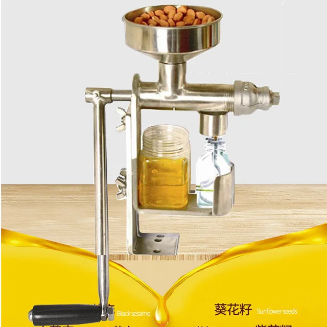
Cheap price home use stainless steel oil presser sunflower seeds manual oil extractor 