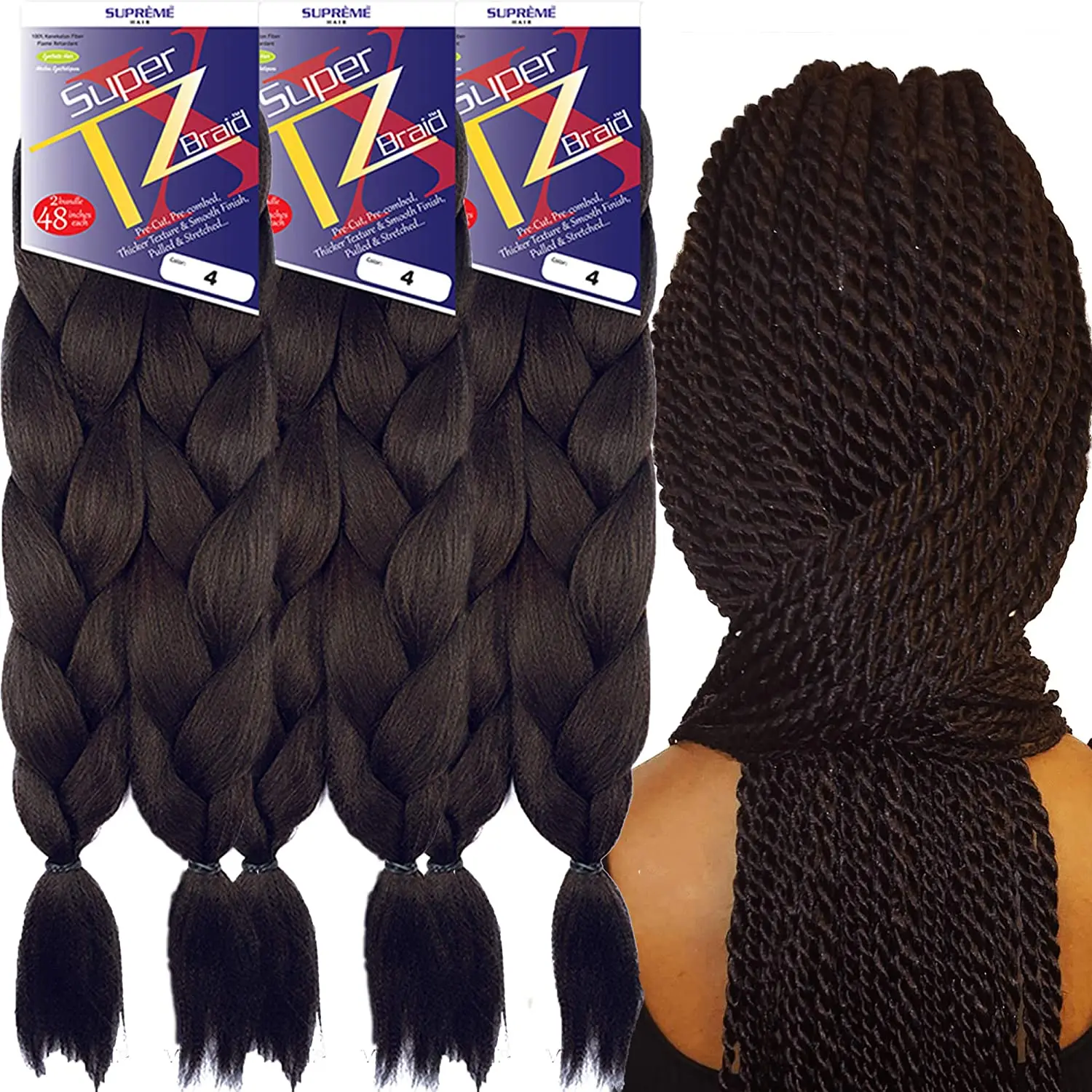 

Wholesale Crochet Pre Stretched Heat Resistant Synthetic hair Jumbo Braiding Hair 165g 82 Inches Pure Color Extension