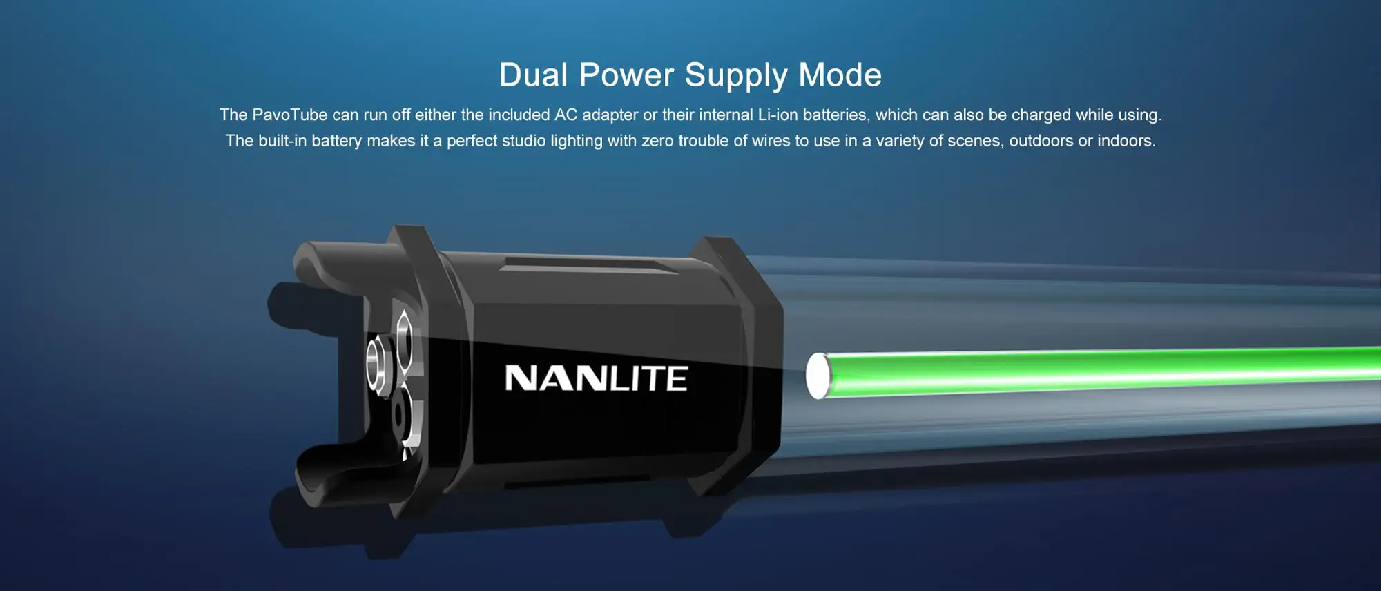 Nanguang NANLITE 32WPavotube 30C RGB led tube light with build-in battery for Background Color, Filling Light, film shooting