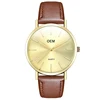WJ-8792 Chinese Factory MOQ 100pcs OEM Add Customers Logo Alloy Case New Design Business Men Leather Wrist Watches
