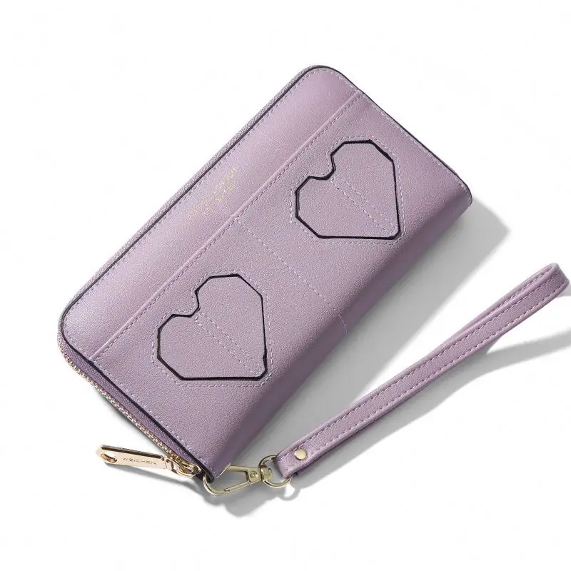 

AIYIYANG New Style Wallet Women Long Love Pattern Money Clip Cute Wallet Factory Wholesale, Multi