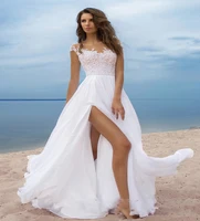 

Fashion sexy V-neck sleeveless bridal dress wholesale price elegant women wedding dress