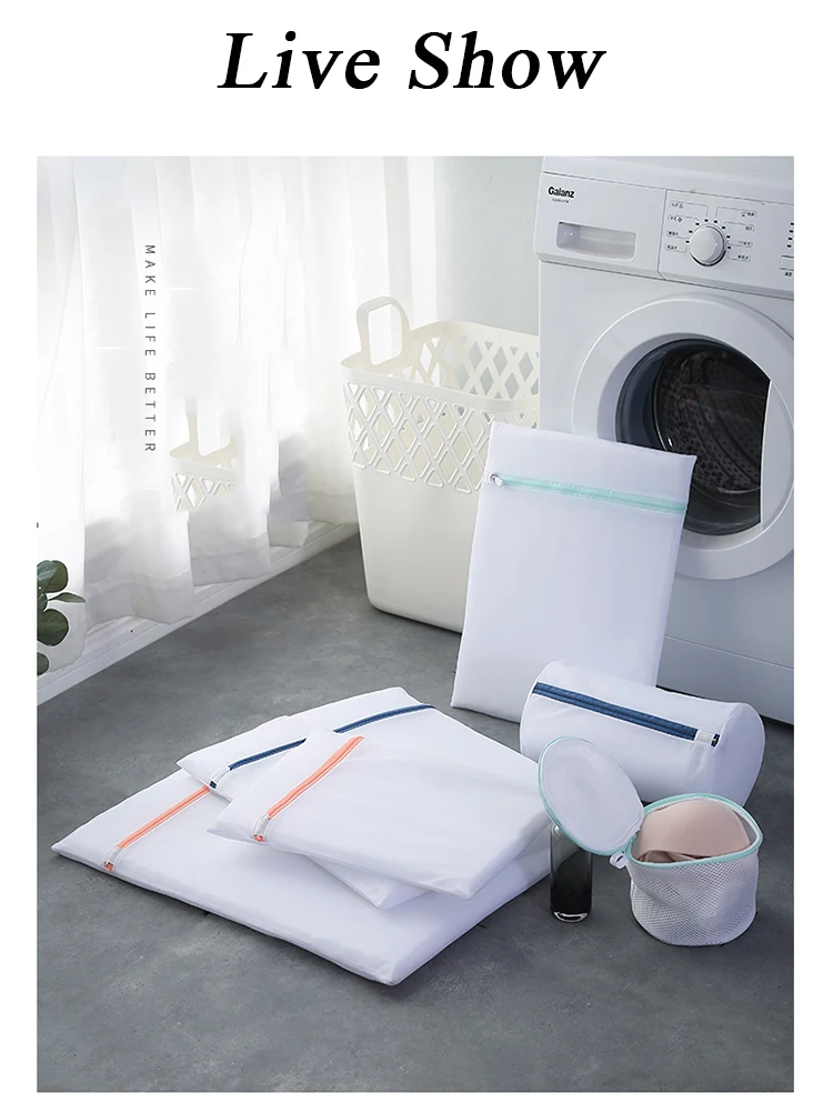 Wholesale Plastic Laundry Bags,Polyester Black Large Woven Mesh Laundry