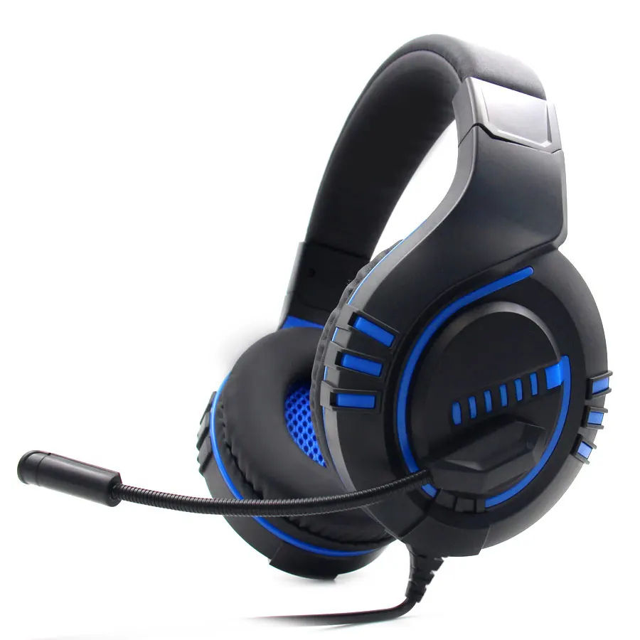

OEM factory free sample gaming headset G325 3.5mm microphone surround sound quality simple fashion style, Red/blue