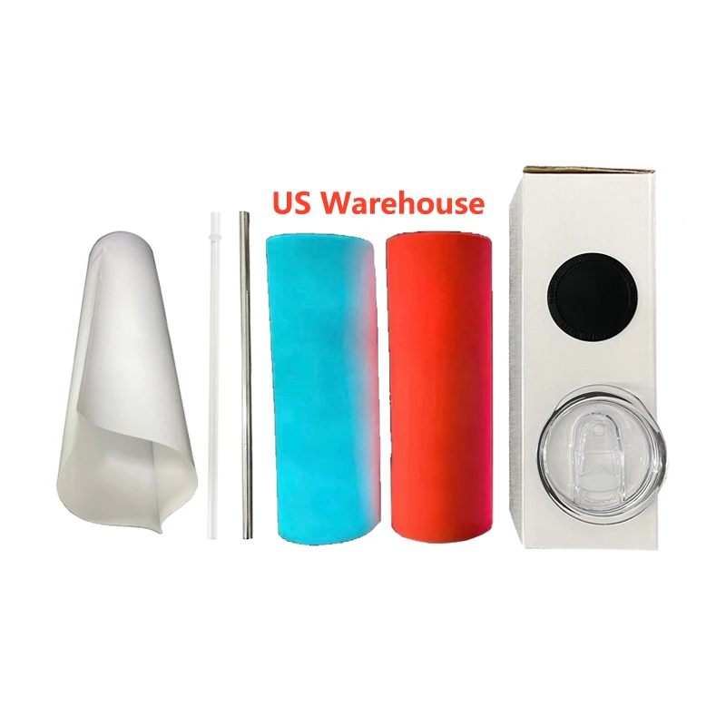 

US ready to ship for White Sublimation Transfer US warehouse straight absolutely 20oz blank sublimation DIY glow tumbler