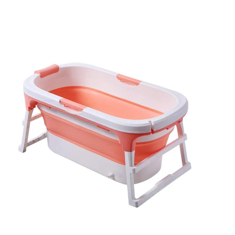 

Freestanding Bathroom Folding Bucket Barrel Portable Plastic Foldable Bath Tub Bathtub for Adult