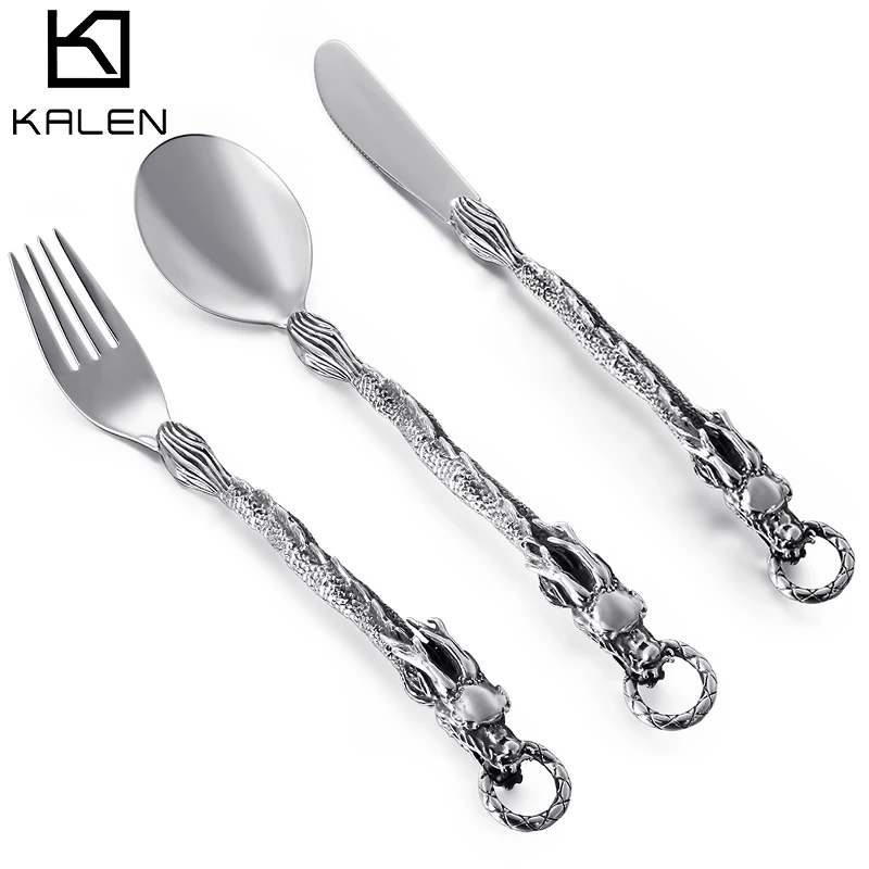 

KALEN Dragon Spoon Fork Spoon Dinner Set