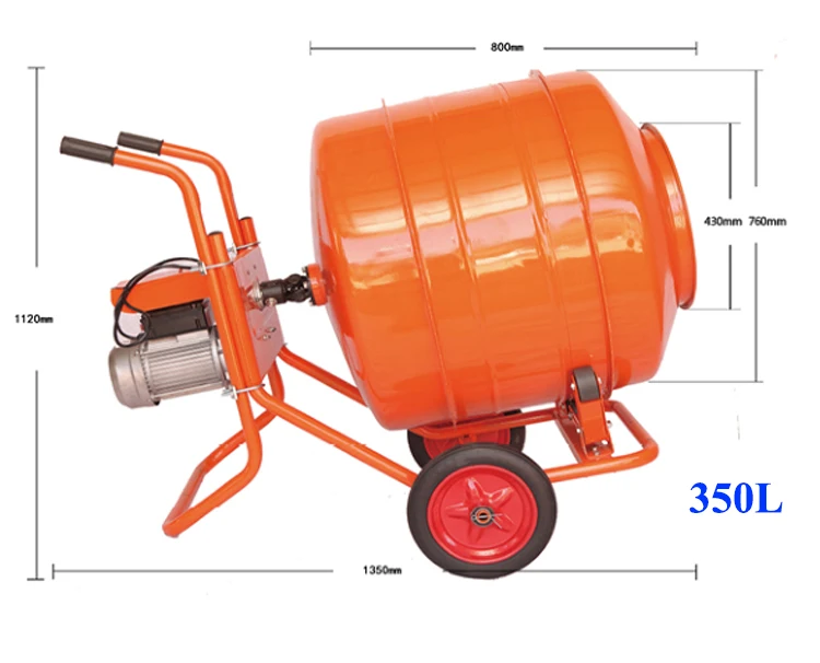 500L gasoline engine small hand operated concrete mixer/concrete batch plant