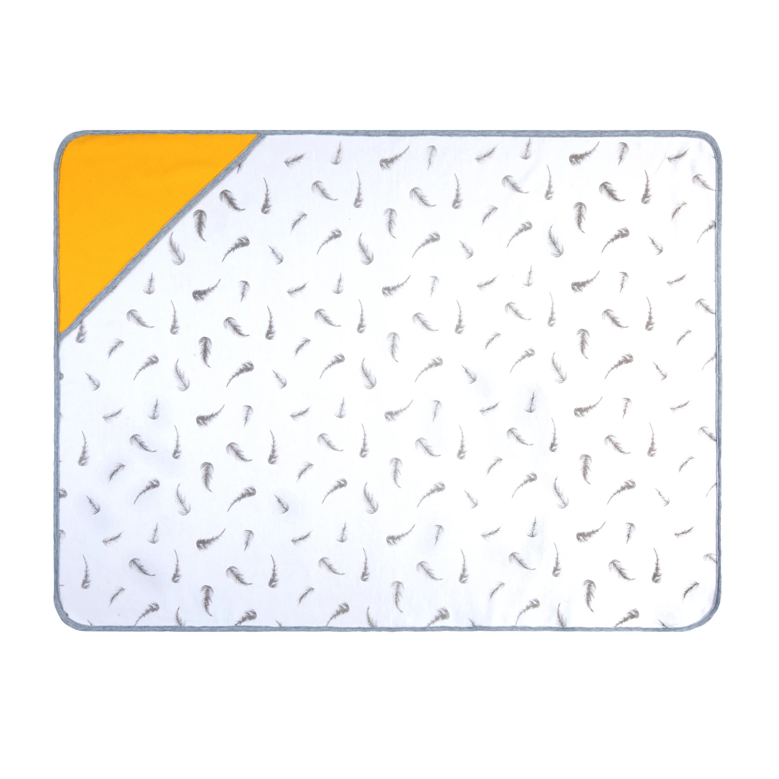 
Wholesale Double Layers Sofe Babywear With Hooded Feather Printing For new born Baby Baby Bath Towel Baby Blanket 