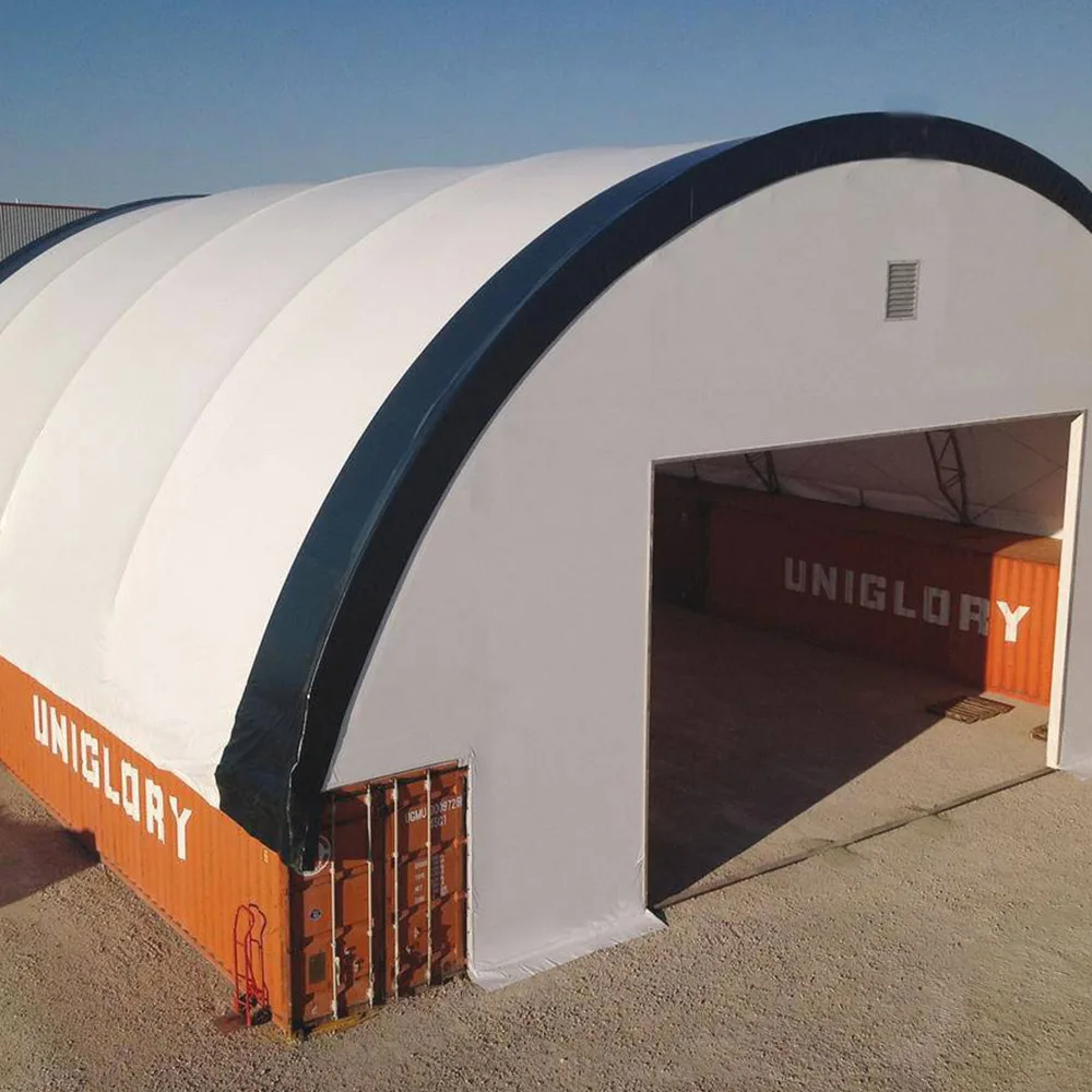 

Factory Direct hot dip metal fram 20x30x12 storage building/dome storage building/clear span fabric buildings for sale low price