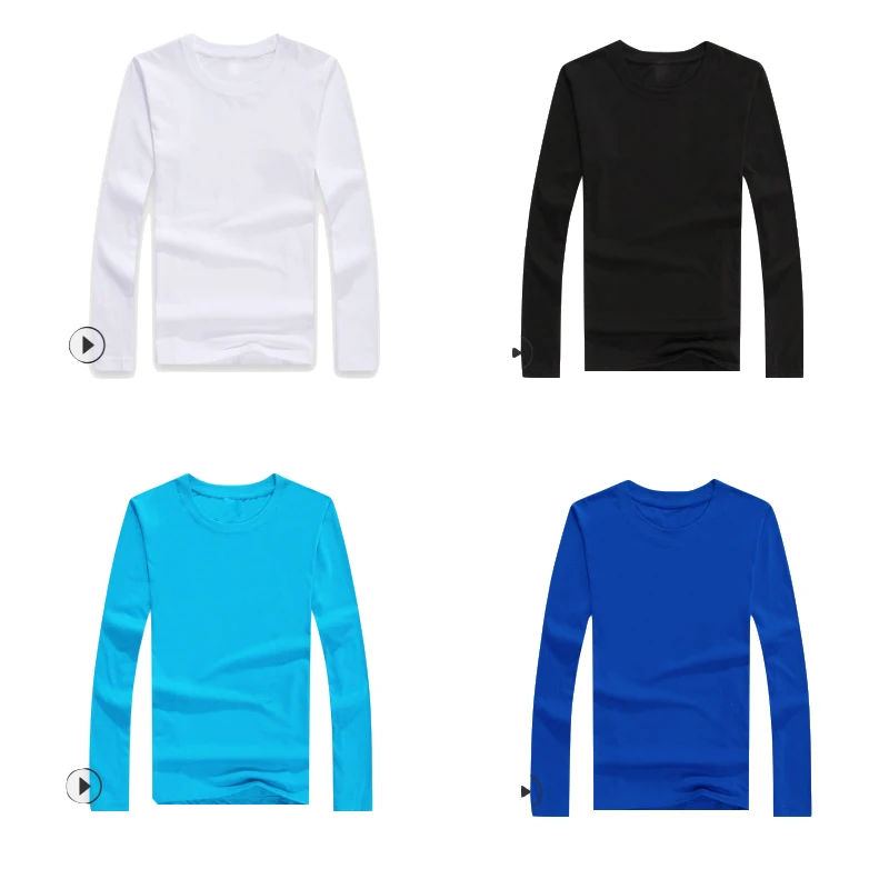 

Customized Men's 100% Cotton Long Sleeve T-Shirt, Customized colors