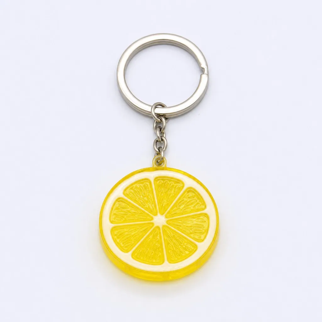 Citrus Lemon Slice 3D Candy Keychain