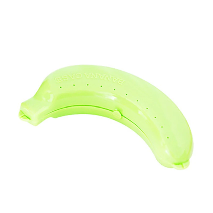 

RTSYE-856 Cute Banana Case Protector Box Container Trip Outdoor Lunch Fruit Holder Banana Trip Outdoor Travel Storage Box, Yellow/green/pink