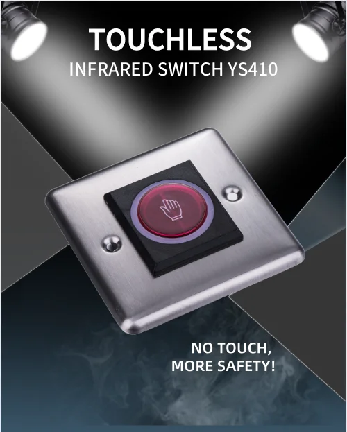 Rts Outdoor Push Button Switch Infrared Sensor Touchless Push Button