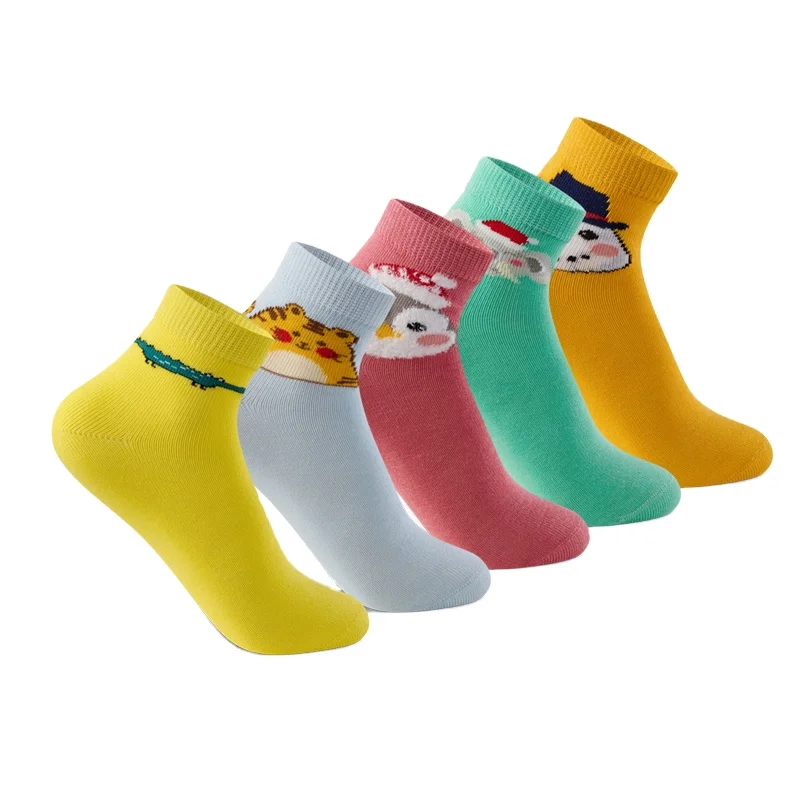 

fashion wholesale in stock high quality hot sell Kid prime antibacterial animal cute embroidery cotton socks, Colorful