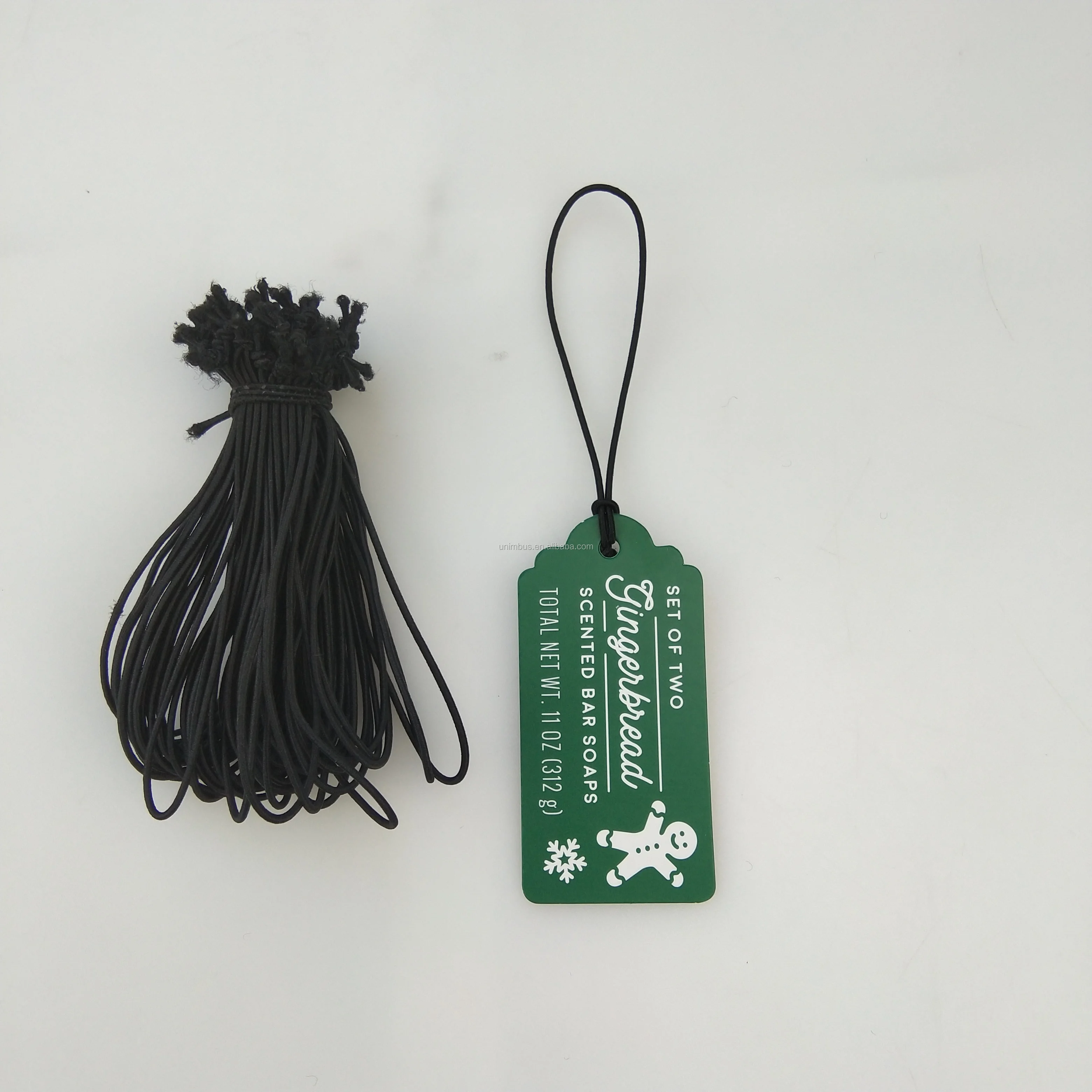 1.2mm Black Elastic Cord Pretied Elastic Rope Elastic Cord With Metal