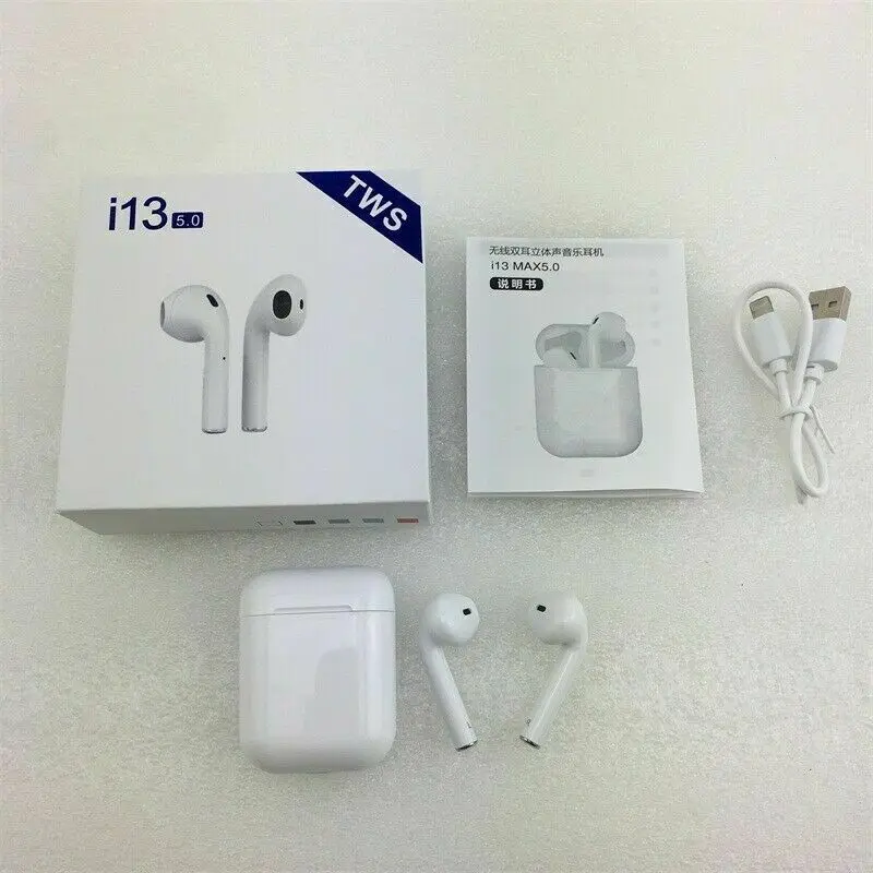 0,i13 tws 耳机触摸控制耳机耳塞无线充电方式