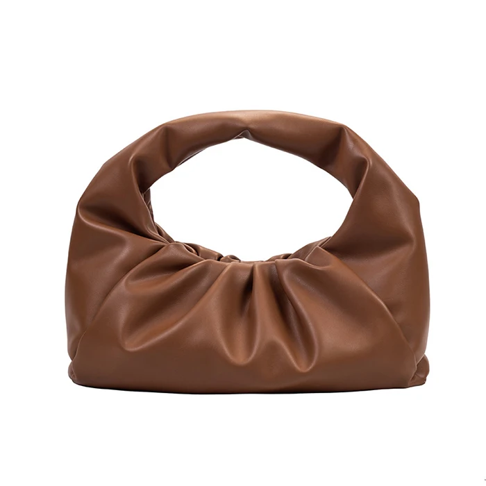 

2021 New Designer Dumpling Women Hand Bags Ladies Fashion Clutch Purses Pouch Cloud Ruched Handbags for Women, 5 colors
