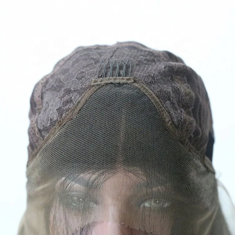 

Yaki Long Straight Hair Wig Lace Front Wig European and American Free Parting High Temperature Silk Wigs, Black