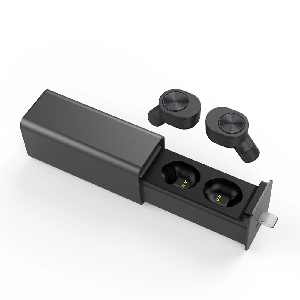 

IPx7 hot classic tws wireless earbuds Wireless Earbuds amazon BT 5.0 True Wireless earphones with Battery Charging Case, Black/black/blue